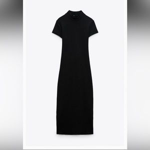 ZARA LONG STRETCH KNIT DRESS